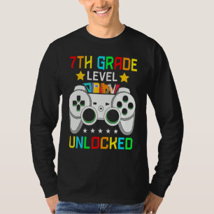 Camiseta Nivel 7º Grado Juego de Video Desbloqueado Regreso