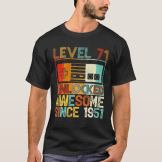 Camiseta Nivel 71 Desbloqueado Impresionante Desde 1951 71º