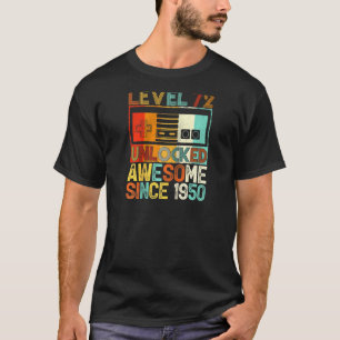 Camiseta Nivel 72 desbloqueado increíble desde 1950 72º cum