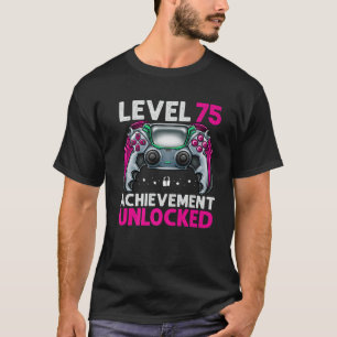 Camiseta Nivel 75 Desbloqueado Desde 1946 75º Cumpleaños