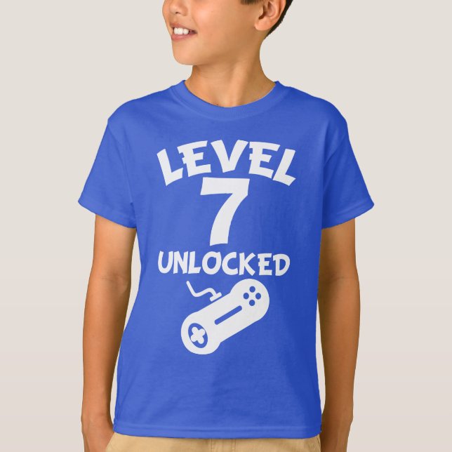 Camiseta Nivel 7 abierto 7mo cumpleaños de los videojuegos (Anverso)