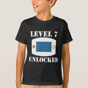 Camiseta Nivel 7 abierto 7mo cumpleaños de los videojuegos