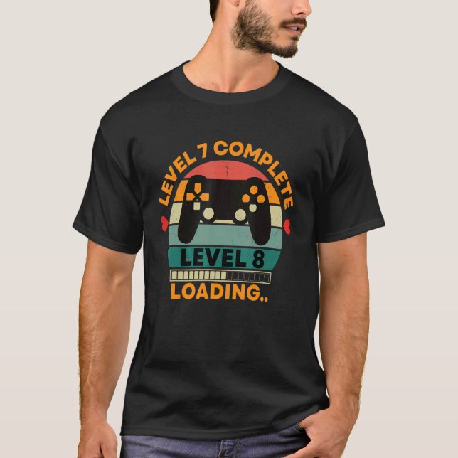 Camiseta Nivel 7 Completa Nivel 8 Loading Gamers 7nacer (Anverso)