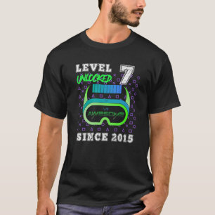 Camiseta Nivel 7 Cumpleaños Desbloqueado Presente Increíble