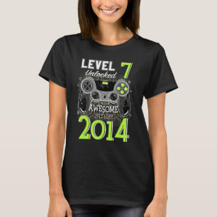 Camiseta Nivel 7 Desbloqueado desde 2014 Video Gamer 7t