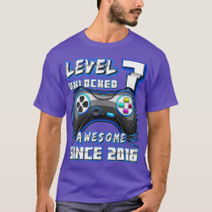 Camiseta Nivel 7 Desbloqueado Impresionante videojuego 2016