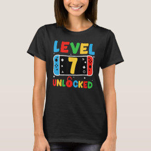 Camiseta Nivel 7 Desbloqueado Séptimo Juego de Videojuegos