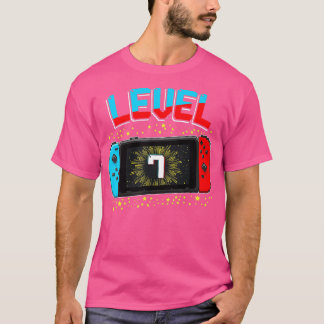 Camiseta Nivel 7 Desbloqueado Séptimo Regalo de cumpleaños