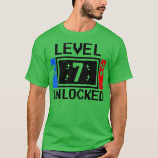 Camiseta Nivel 7 Niños de cumpleaños 7 años de edad Videoju
