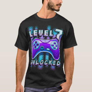 Camiseta Nivel 7 Videojuego desbloqueado 7º Jugador de cump