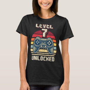 Camiseta Nivel 7 Videojuego desbloqueado 7º Jugador de cump