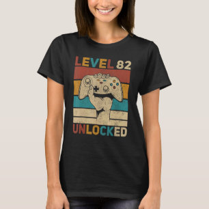 Camiseta Nivel 82 Desbloqueado Jugador de 82 años de edad