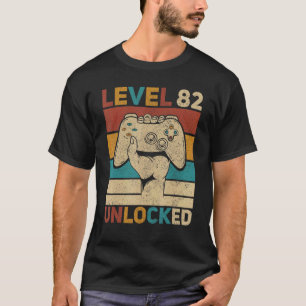 Camiseta Nivel 82 Desbloqueado Jugador de 82 años de edad