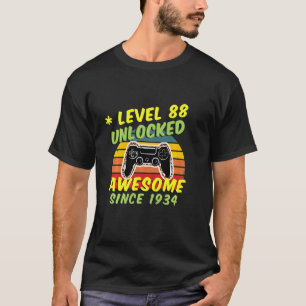 Camiseta Nivel 88 Desbloqueado Impresionante Juego 1934 88º
