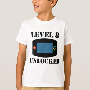 Camiseta Nivel 8 abierto 8vo cumpleaños de los videojuegos
