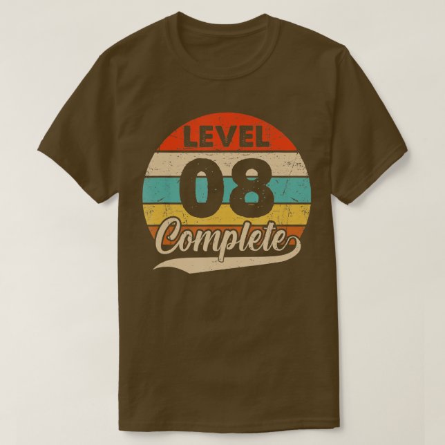 Camiseta Nivel 8 Complete el octavo aniversario Boda para é (Diseño del anverso)