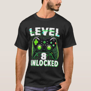 Camiseta Nivel 8 Desbloqueado Camiseta Divertida p