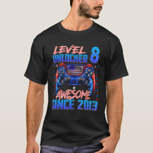 Camiseta Nivel 8 Desbloqueado desde 2013 8º cumpleaños G