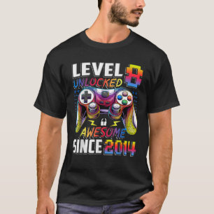 Camiseta Nivel 8 Desbloqueado desde 2014 8º cumpleaños G