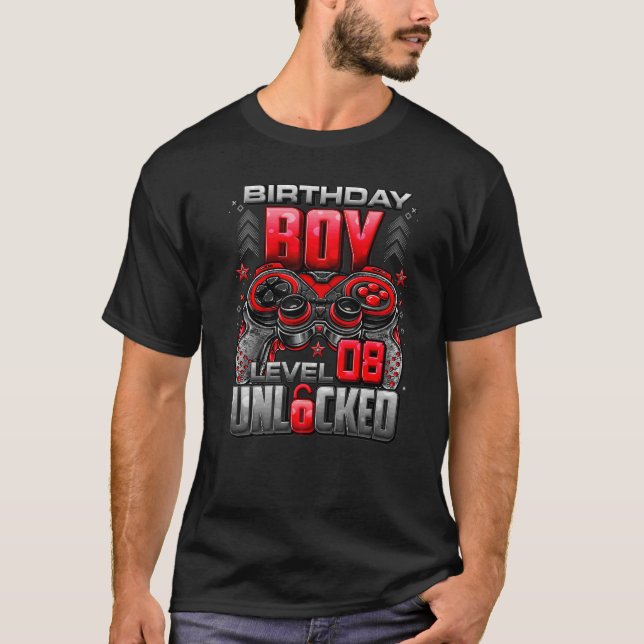 Camiseta Nivel 8 Desbloqueado desde 2014 8º cumpleaños G (Anverso)
