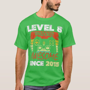 Camiseta Nivel 8 Desbloqueado desde 2015 8º cumpleaños G