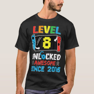 Camiseta Nivel 8 Desbloqueado desde el Bir de Videojuegos d