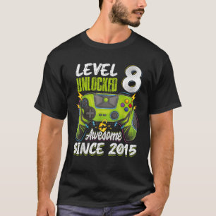 Camiseta Nivel 8 Desbloqueado Impresionante 2015 8º Nacimie