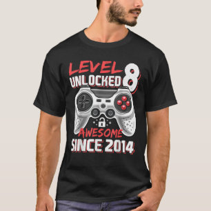 Camiseta Nivel 8 Desbloqueado Impresionante Video Game 2014