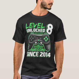 Camiseta Nivel 8 Desbloqueado Impresionante Video Game 2014