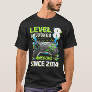 Camiseta Nivel 8 Desbloqueado Impresionante Video Game 2014