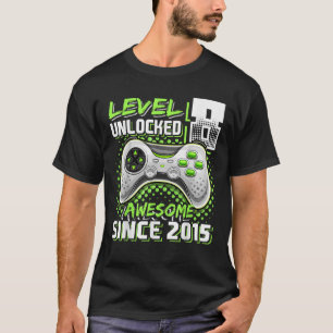 Camiseta Nivel 8 Desbloqueado Impresionante Video Game 2015