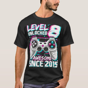 Camiseta Nivel 8 Desbloqueado Impresionante Video Game 2015