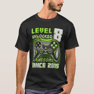 Camiseta Nivel 8 Desbloqueado Impresionante Video Game 2015