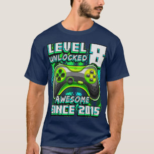 Camiseta Nivel 8 Desbloqueado Impresionante Video Game 2015
