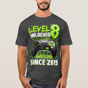 Camiseta Nivel 8 Desbloqueado Impresionante Video Game 2015