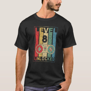 Camiseta Nivel 8 Desbloqueados 8º juego de video de camisas