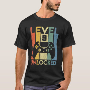 Camiseta Nivel 9 Cumpleaños Desbloqueado De 9 Años Es Mi No