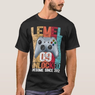 Camiseta Nivel 9 Desbloqueado desde 2012 Noveno Cumpleaños 