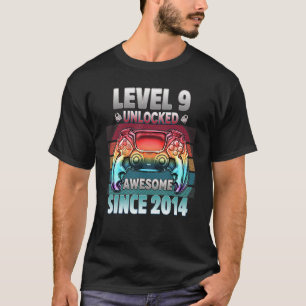 Camiseta Nivel 9 Desbloqueado desde 2014 9 Año Jugador B