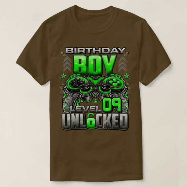 Camiseta Nivel 9 Desbloqueado desde 2014 Noveno Cumpleaños  (Diseño del anverso)