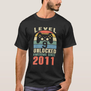 Camiseta Nivel 9 Desbloqueado Impresionante Desde 2011 Cump