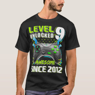 Camiseta Nivel 9 Desbloqueado Impresionante Juego de Video