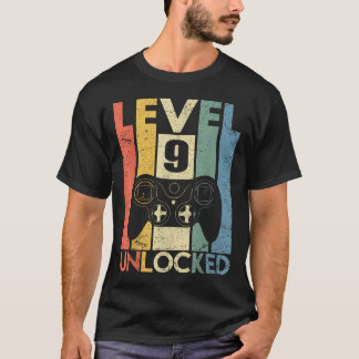 Camiseta Nivel 9 Desbloqueado Video Divertido Jugador 9º