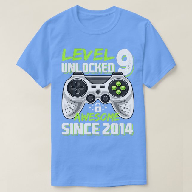 Camiseta Nivel 9 Desbloqueados Impresionante videojuego 201 (Diseño del anverso)