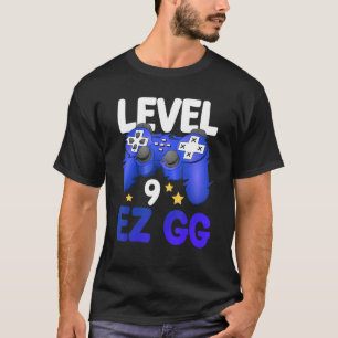 Camiseta Nivel 9 EZ GG 9Gamer Boy Teenager Controller Bi