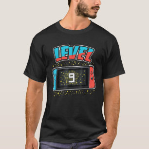 Camiseta Nivel 9 Niño de cumpleaños 9 años