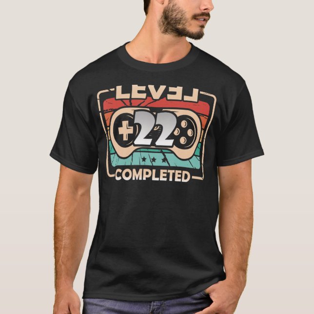 Camiseta Nivel completado 22º cumpleaños Hombres Mujeres 22 (Anverso)