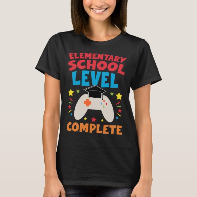 Camiseta Nivel Completado De La Escuela Primaria El Último  (Anverso)