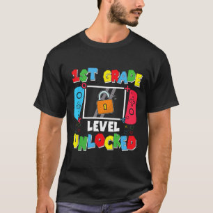 Camiseta Nivel de 1er grado desbloqueado de regreso a la es