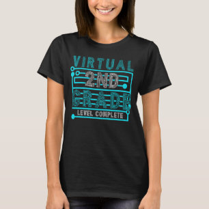 Camiseta Nivel de 2º Grado Virtual Completado 2º Grader Gra